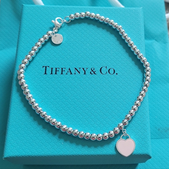 Tiffany & Co. Silver Bead Bracelet heart Tag - Picture 6 of 16
